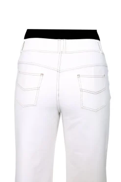 La Cera™ Pantalon Ancho De Punto Elastico La Cera