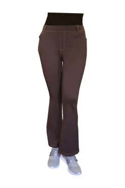 La Cera™ Pantalon Con Corte De Bota De Punto Elastico De Talla Grande La Cera