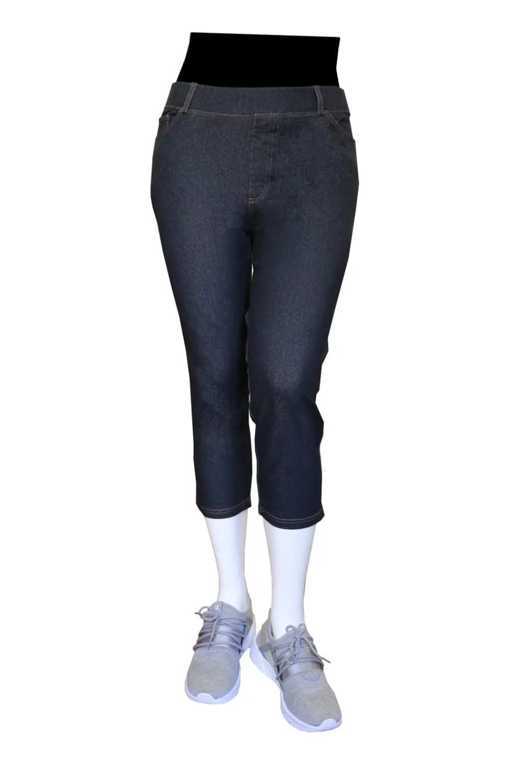 La Cera™ Pantalon Corto De Punto Elastico De Talla Grande La Cera