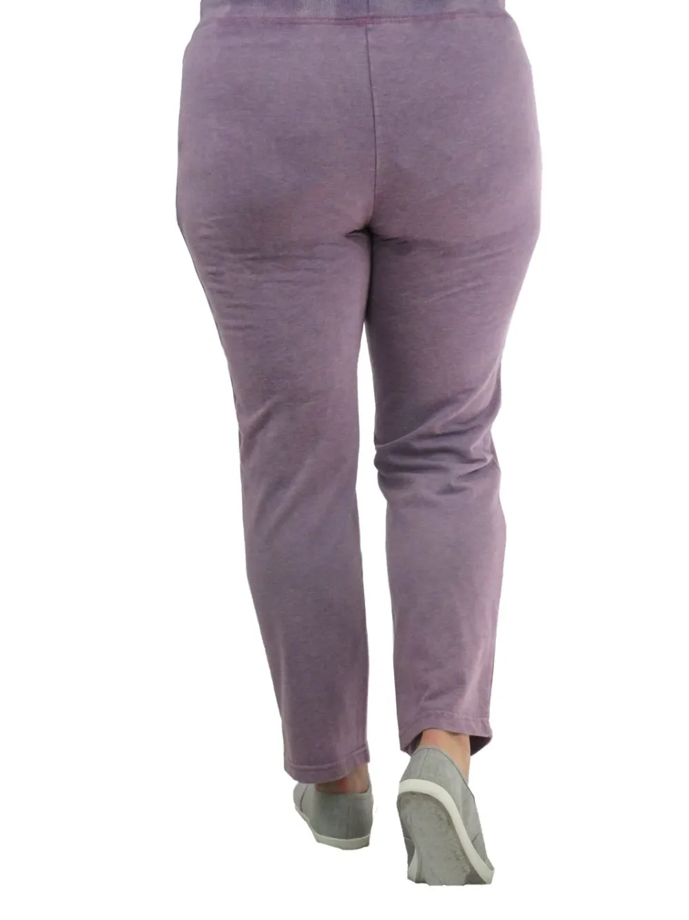 La Cera™ Pantalones Con Cordon De Felpa Francesa Jaspeados - Tallas Grandes