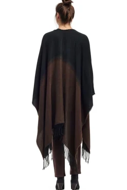 La Cera™ Poncho Tipo Chal Con Abertura Ombre De La Cera