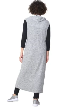 La Cera™ Sudadera Con Capucha Y Cremallera Larga Sin Mangas - Talla Grande