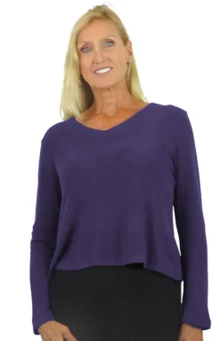 La Cera™ Top De Manga Larga Con Cuello En V Comfort Collection