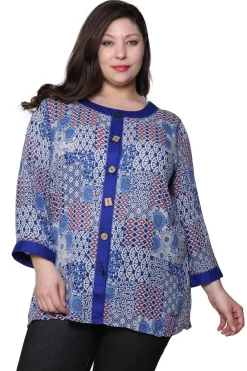 La Cera™ Top De Patchwork La Cera Talla Grande