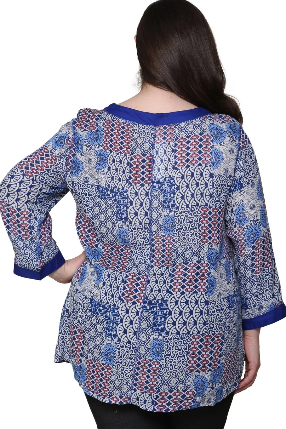 La Cera™ Top De Patchwork La Cera Talla Grande
