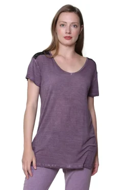 La Cera™ Top De Punto Suave Y Flexible Con Cuello En V