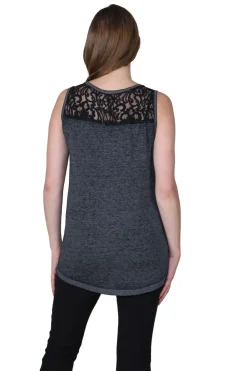 La Cera™ Top De Punto Suave Y Flexible Sin Mangas
