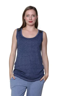 La Cera™ Top De Punto Suave Y Flexible Sin Mangas