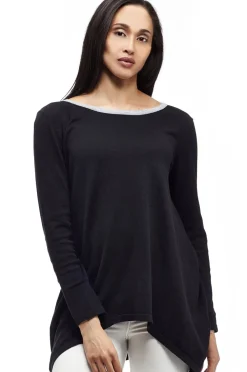 La Cera™ Top Estilo Jersey Con Cuello Redondo La Cera