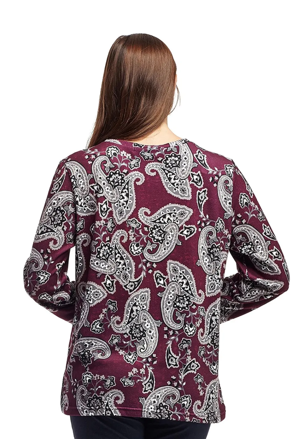La Cera™ Top Tipo Jersey Con Estampado De Cachemira La Cera