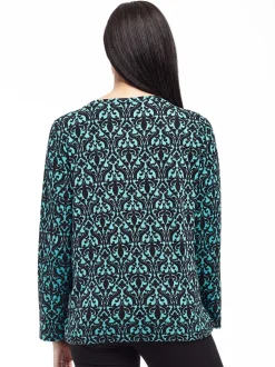 La Cera™ Top Tipo Jersey Con Estampado Barroco La Cera