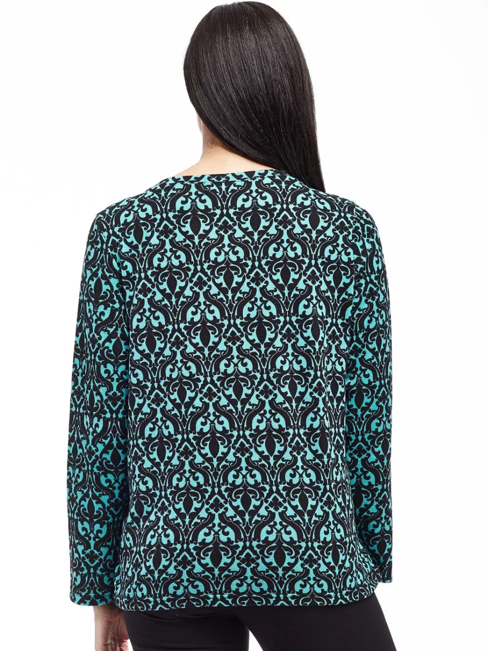 La Cera™ Top Tipo Jersey Con Estampado Barroco La Cera