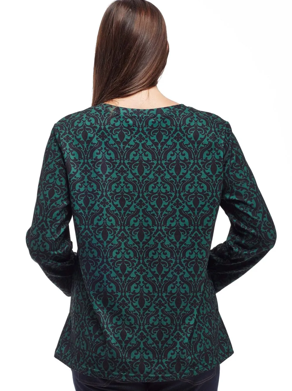 La Cera™ Top Tipo Jersey Con Estampado Barroco La Cera