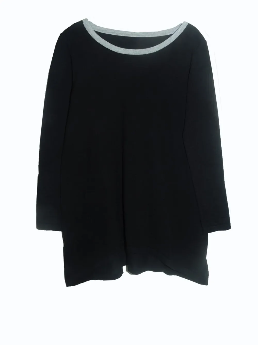 La Cera™ Top Tipo Sueter Con Cuello Redondo Hi-Lo La Cera - Talla Grande