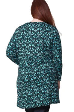 La Cera™ Top Tipo Tunica Tipo Jersey De Talla Grande La Cera
