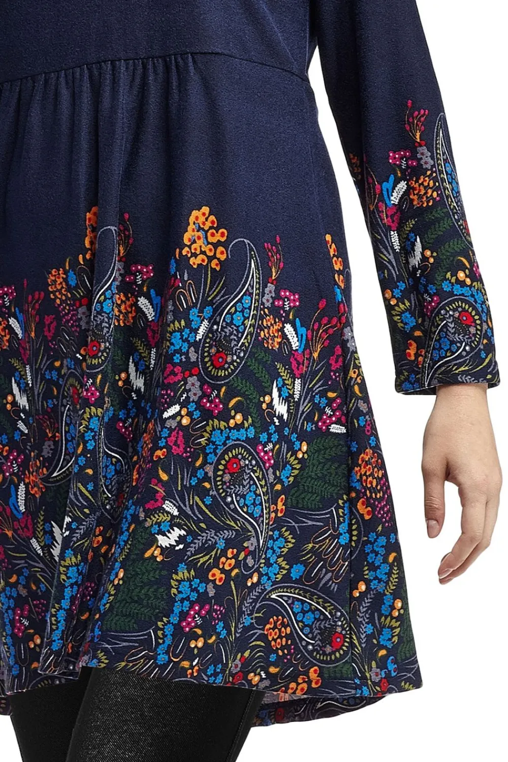 La Cera™ Top Tipo Tunica Tipo Jersey Con Estampado Floral De La Cera