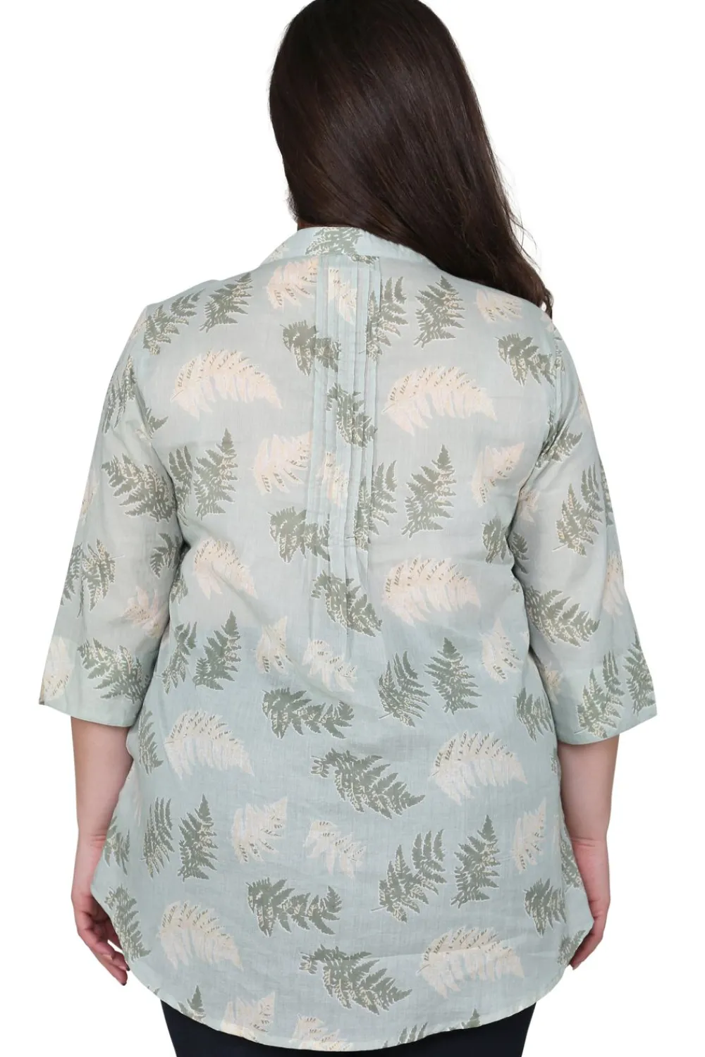 La Cera™ Tunica Con Estampado De Helecho De Talla Grande