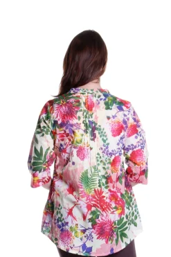 La Cera™ Tunica Con Estampado De Jardin Tropical