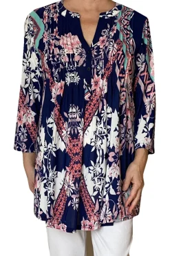 La Cera™ Tunica Con Estampado Decorativo Key West De La Cera