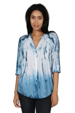 La Cera™ Tunica Plisada Con Efecto Tie-Dye
