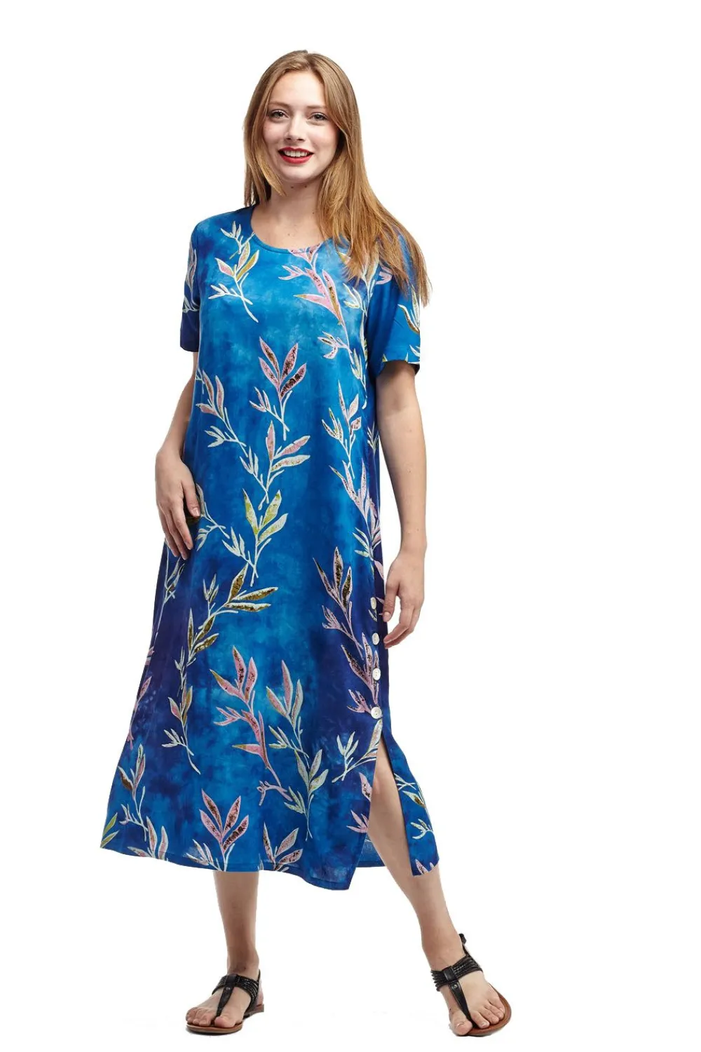 La Cera™ Vestido Acampanado De Manga Corta La Cera De Talla Grande