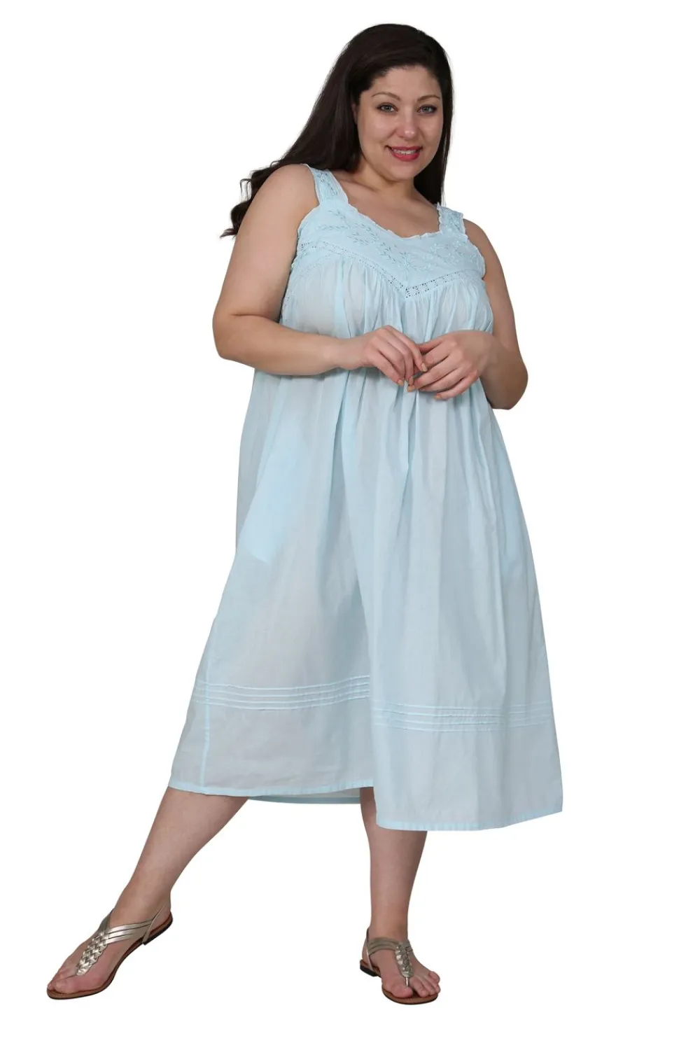 La Cera™ Vestido Bordado 100% Algodon.