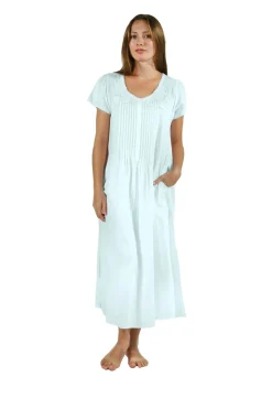 La Cera™ Vestido Con Apliques De Encaje 100% Algodon La Cera