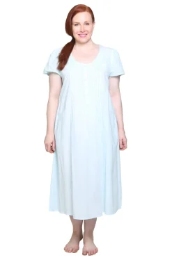 La Cera™ Vestido Con Apliques De Encaje 100% Algodon De Talla Grande La Cera
