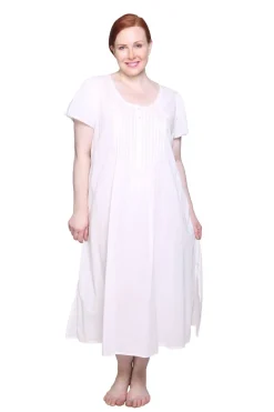 La Cera™ Vestido Con Apliques De Encaje 100% Algodon De Talla Grande La Cera