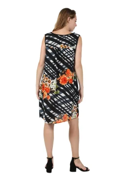 La Cera™ Vestido Con Estampado Geometrico Y Canesu De Crochet