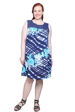 La Cera™ Vestido Con Estampado Geometrico Y Canesu De Crochet