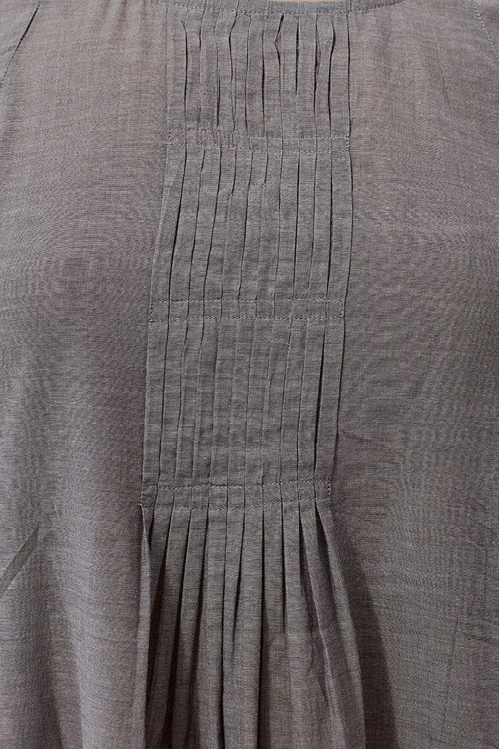 La Cera™ Vestido De Cambray Con Parte Delantera Plisada De Talla Grande La Cera