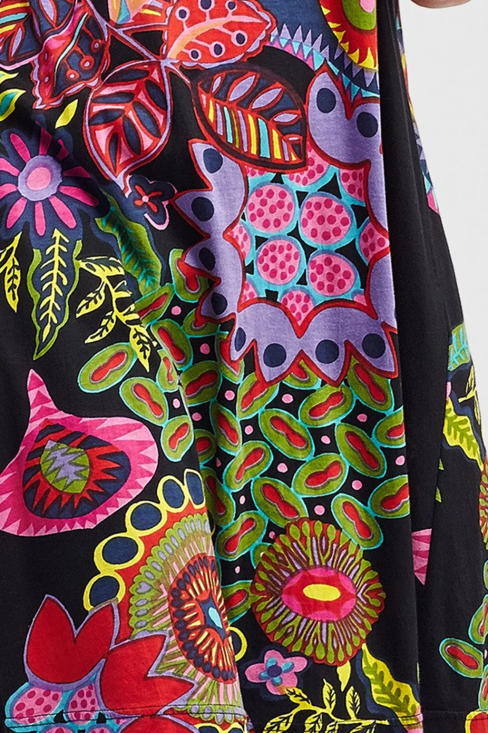 La Cera™ Vestido De Manga Corta Con Estampado Floral Novedoso De La Cera
