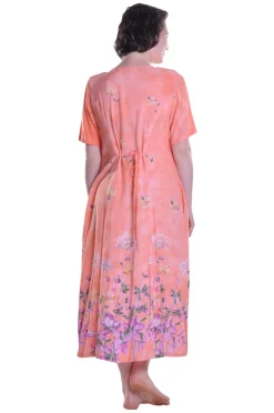 La Cera™ Vestido De Manga Corta Con Botones En La Parte Delantera La Cera De Ta