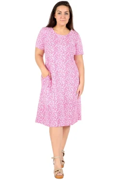 La Cera™ Vestido De Punto Evase De Talla Grande La Cera