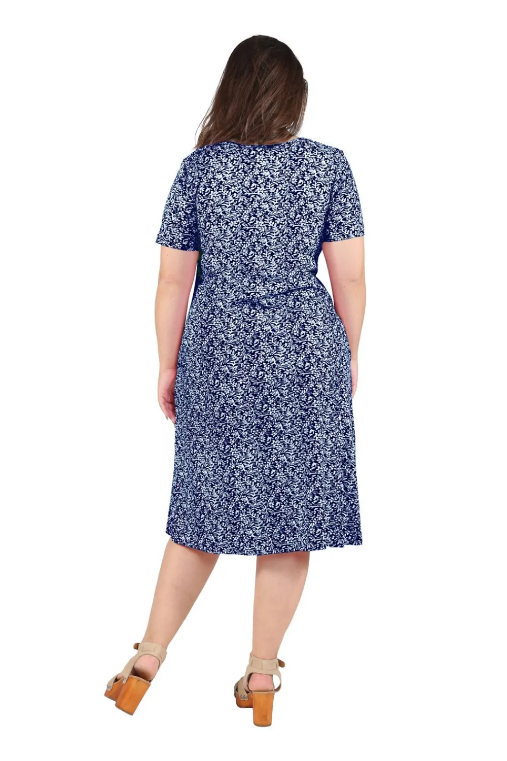 La Cera™ Vestido De Punto Evase De Talla Grande La Cera