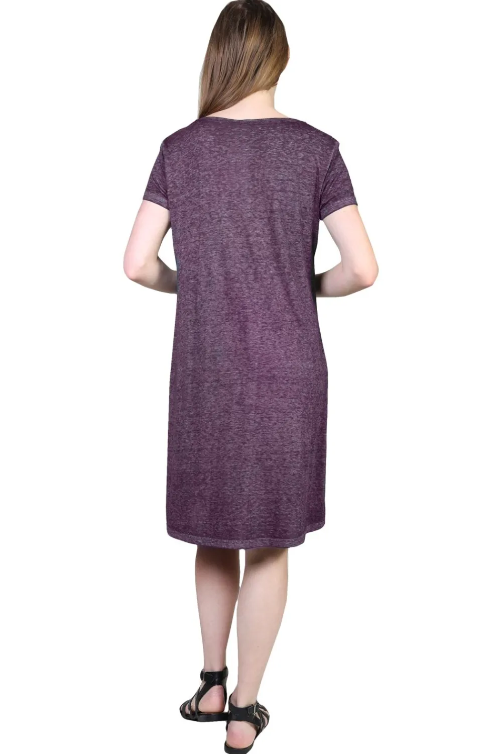 La Cera™ Vestido De Punto Suave Y Flexible De Talla Grande Con Ribete De Encaje