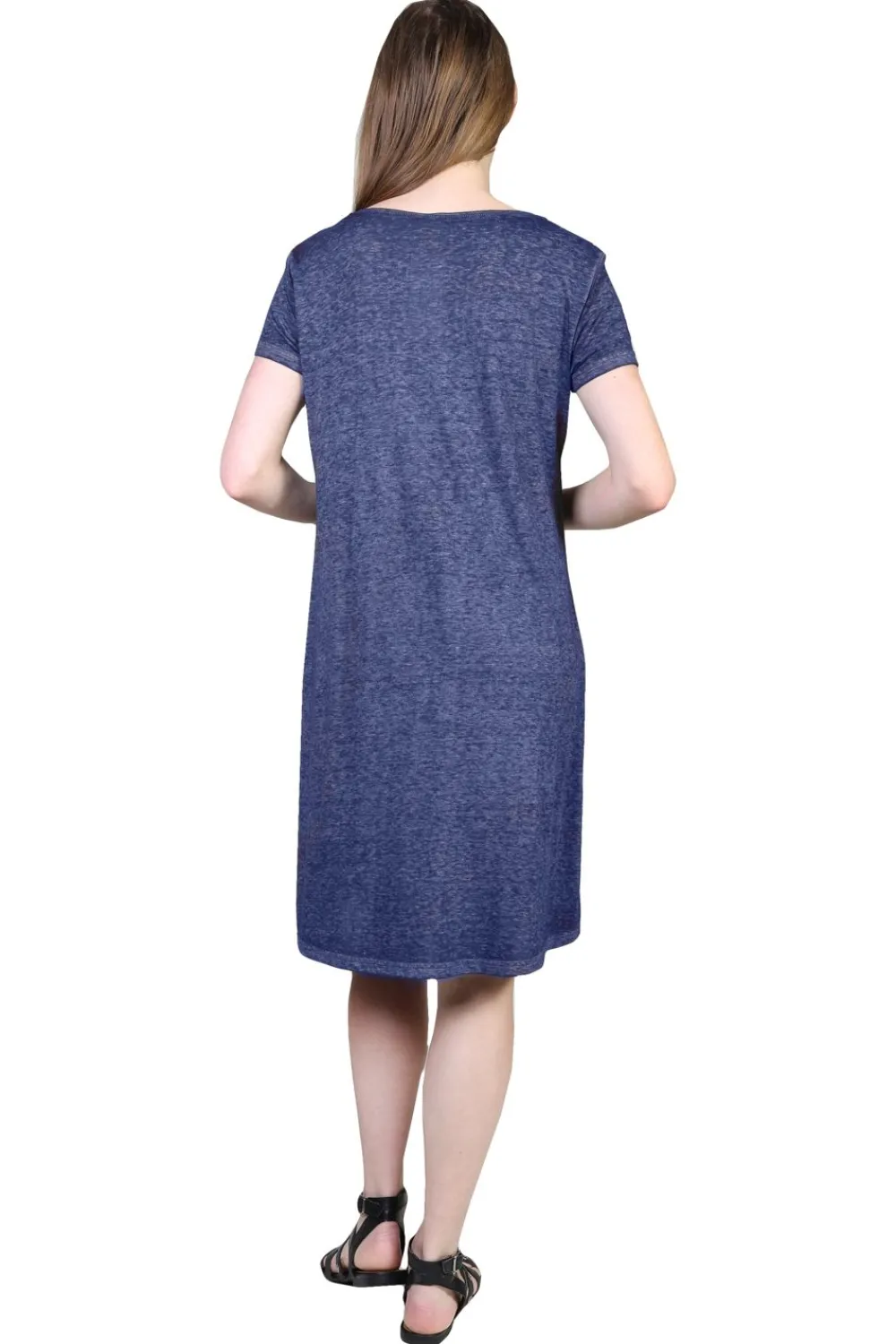 La Cera™ Vestido De Punto Suave Y Flexible De Talla Grande Con Ribete De Encaje