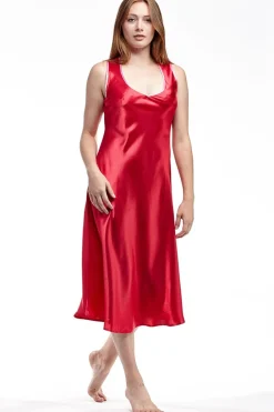 La Cera™ Vestido De Saten De Talla Grande