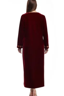 La Cera™ Vestido De Terciopelo La Cera Talla Grande