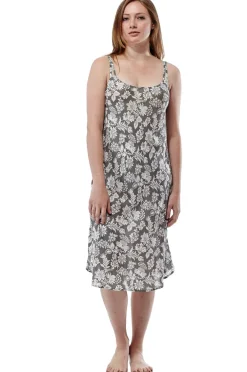 La Cera™ Vestido Floral De Rayon Salvia