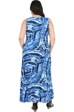La Cera™ Vestido Largo De Talla Grande Con Estampado Tie Dye De Cachemir De La