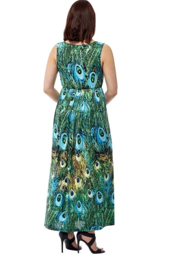 La Cera™ Vestido Largo Sin Mangas Con Estampado De De La Cera