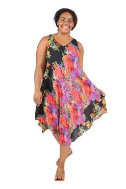La Cera™ Vestido Panuelo Talla Grande Con Estampado Multiple