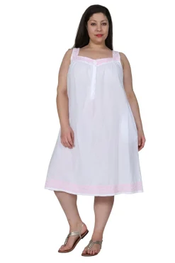 La Cera™ Vestido Sin Mangas Con Bordado En Contraste De Talla Grande De La Cera