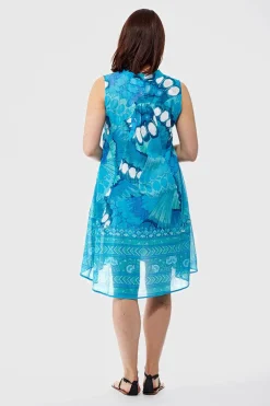 La Cera™ Vestido Sin Mangas Con Estampado De Mariposas La Cera