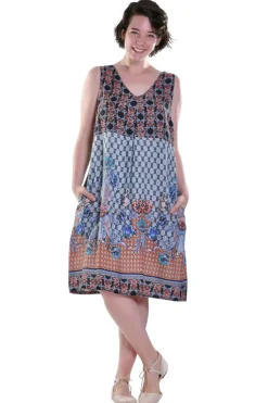La Cera™ Vestido Sin Mangas Con Estampado Multicolor La Cera