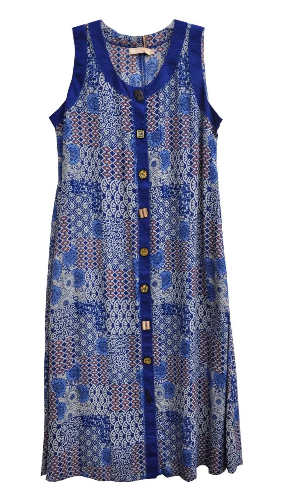 La Cera™ Vestido Sin Mangas De Talla Grande Con Patchwork De La Cera