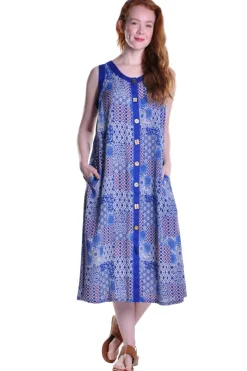 La Cera™ Vestido Sin Mangas De Talla Grande Con Patchwork De La Cera