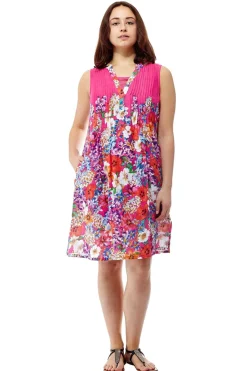 La Cera™ Vestido Veraniego Corto Floral Sin Mangas La Cera